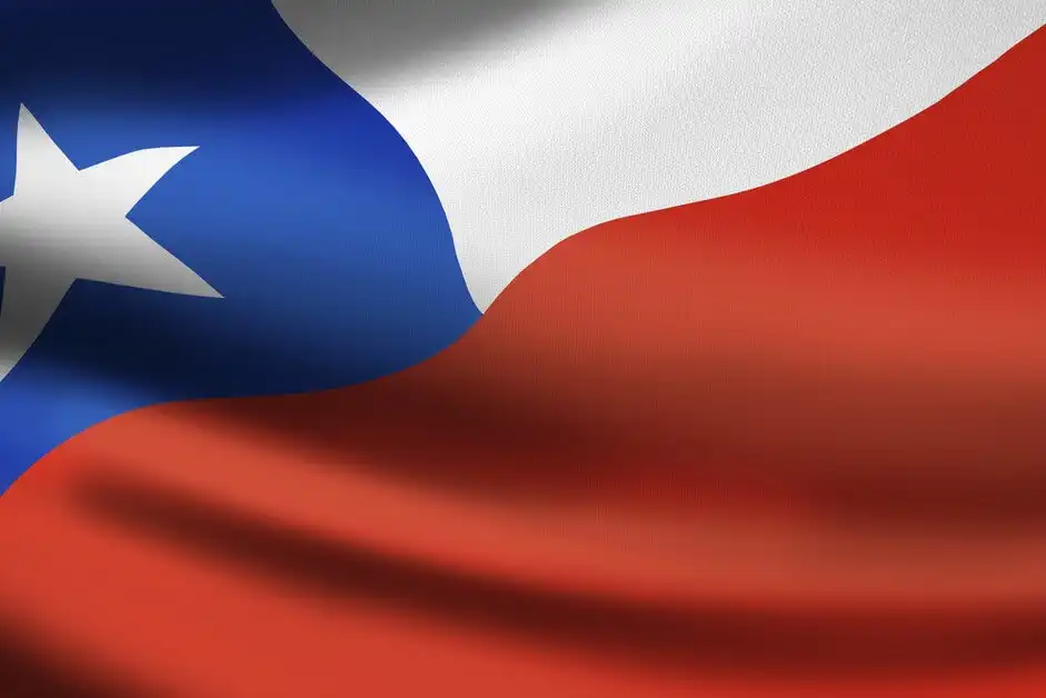 Imagen destacada de Hora en Chile. Bandera de Chile en la imagen.